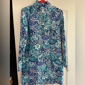 Lilly pulitzer captain popover dress in tortoise oasis half shell